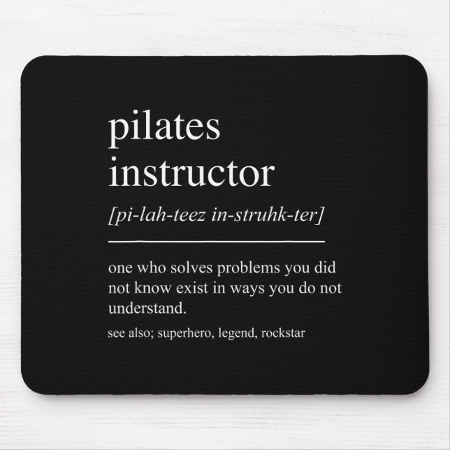 Mousepad Definição de Instrutor de Pilates Engraçado Profes (Frente)