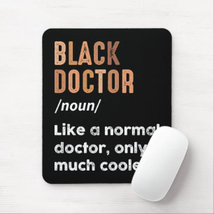 Mousepad Definição de Médico Negro Engraçado Médicos Mulher