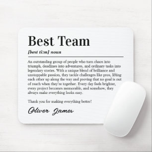 Mousepad Definição de Melhor Equipe Personalizada Obrigado