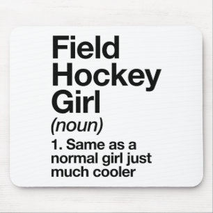 Mousepad Definição de menina de hóquei em campo engraçado e