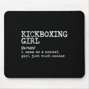 Mousepad Definição de Menina de Kickboxing Engraçado Mulher