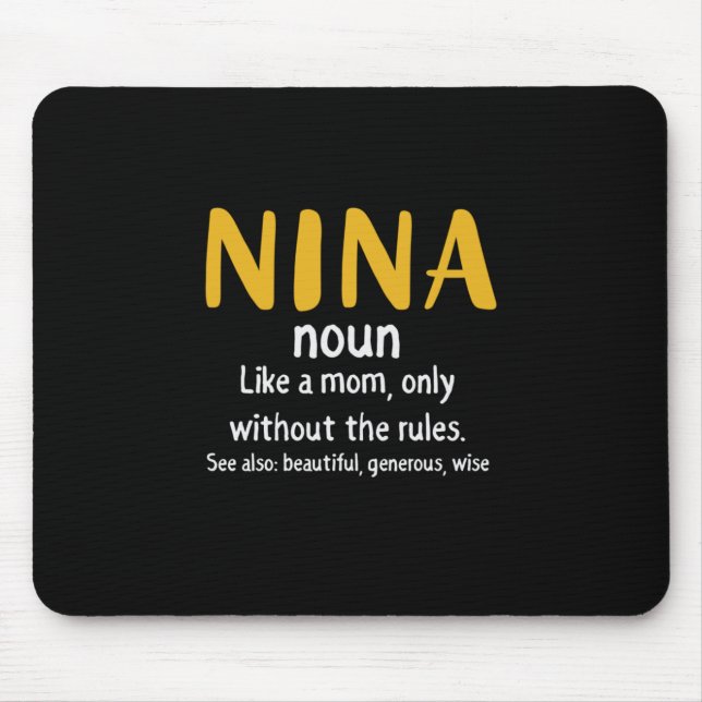 Mousepad Definição de Nina de Arte Mãe (Frente)