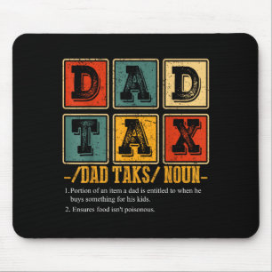 Mousepad Definição de Pai Retro Divertido Imposto Papai Pap
