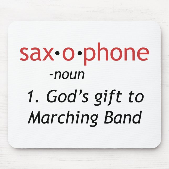 Mousepad Definição de saxofone (Frente)