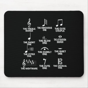 Mousepad Definição de Símbolo de Notas Musicais Humor Diver