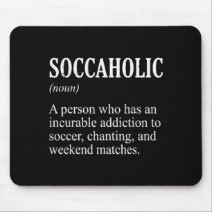 Mousepad Definição de Soccaholic Fã de Futebol Engraçado Am