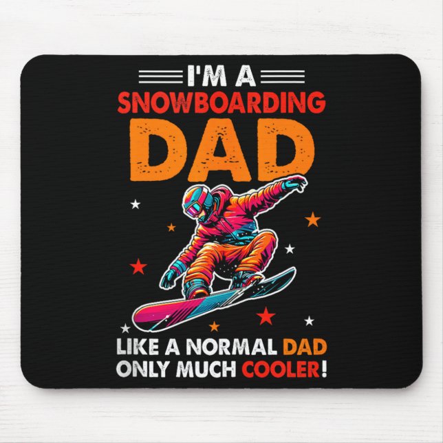 Mousepad Definição de um Pai que Pratica Snowboard Muito Ma (Frente)