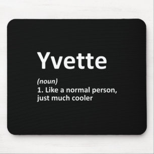 Mousepad Definição de Yvette Nome Personalizado Aniversário
