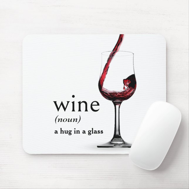 Mousepad Definição do dicionário para o vinho (Com mouse)