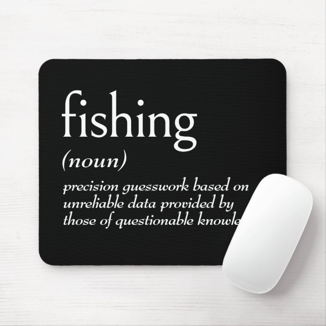Mousepad Definição do Dicionário para PESCA (Com mouse)
