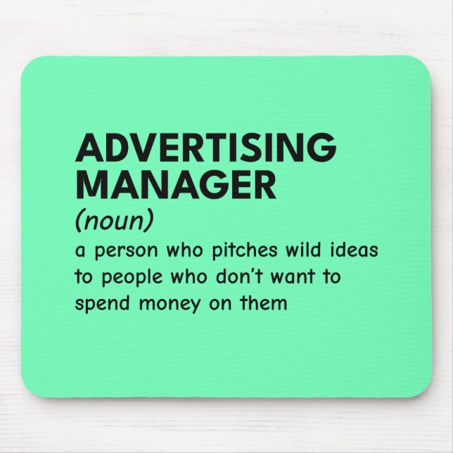 Mousepad Definição do Gerenciador de Marketing Quirky (Frente)