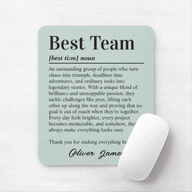Mousepad Definição Personalizada de Melhor Equipe de Incent (Com mouse)