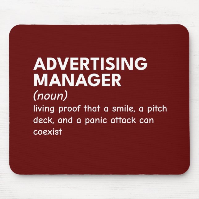 Mousepad Definição Relacionável do Gerenciador de Marketing (Frente)