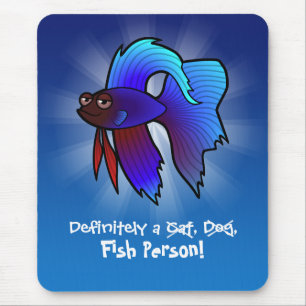 Mousepad Definitivamente uma Pessoa Peixe (peixe betta)
