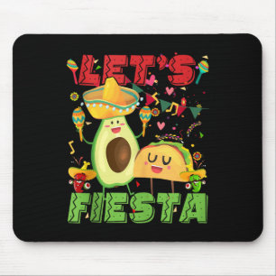 Mousepad Deixe Fiesta Avocado E Tacos Cinco De Mayo Mexica