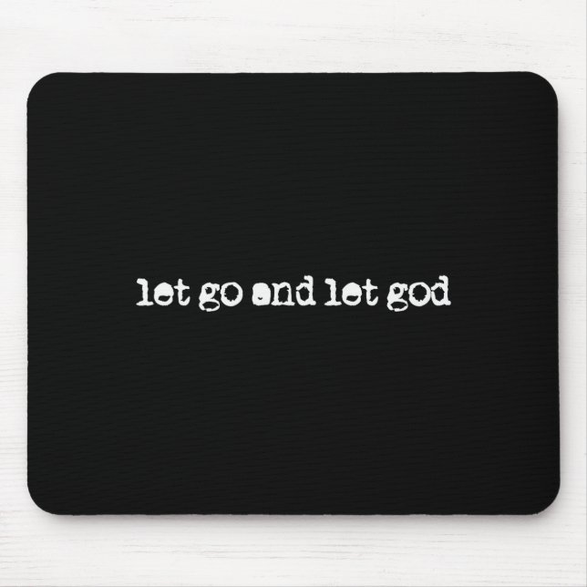 Mousepad Deixe Ir E Deixe Deus Confiar Em Deus Fé Cristã Sa (Frente)