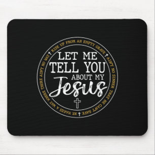 Mousepad Deixe-Me Falar Sobre Meu Jesus Deus Fé Religioso