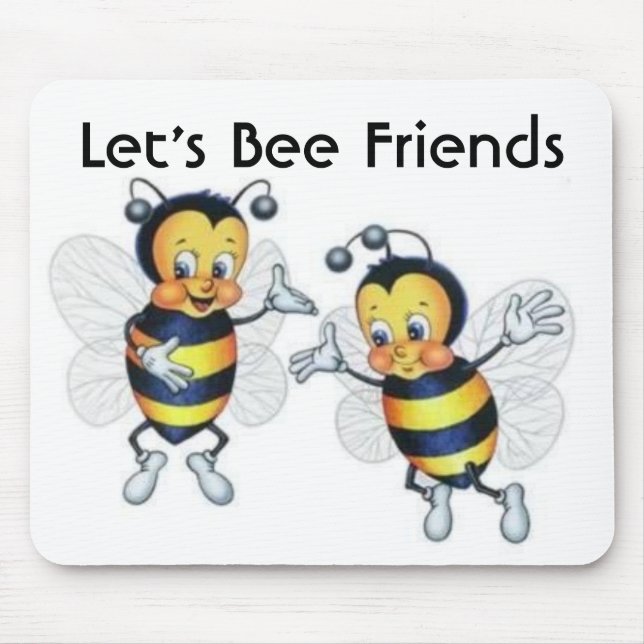 Mousepad Deixe-nos amigos da abelha (Frente)