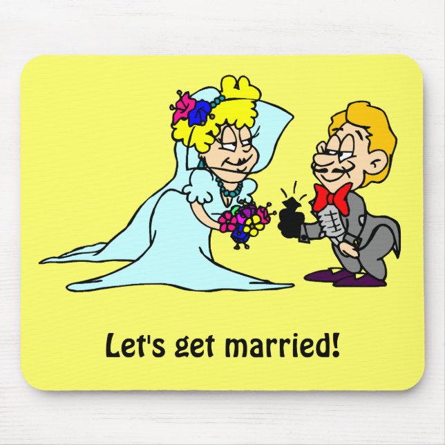 Mousepad Deixe-nos casar-se (Frente)