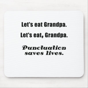 Mousepad Deixe-nos comer o vovô que a pontuação salvar