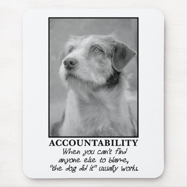 Mousepad Deixe o cão assumir a culpa por seus peidos (Frente)
