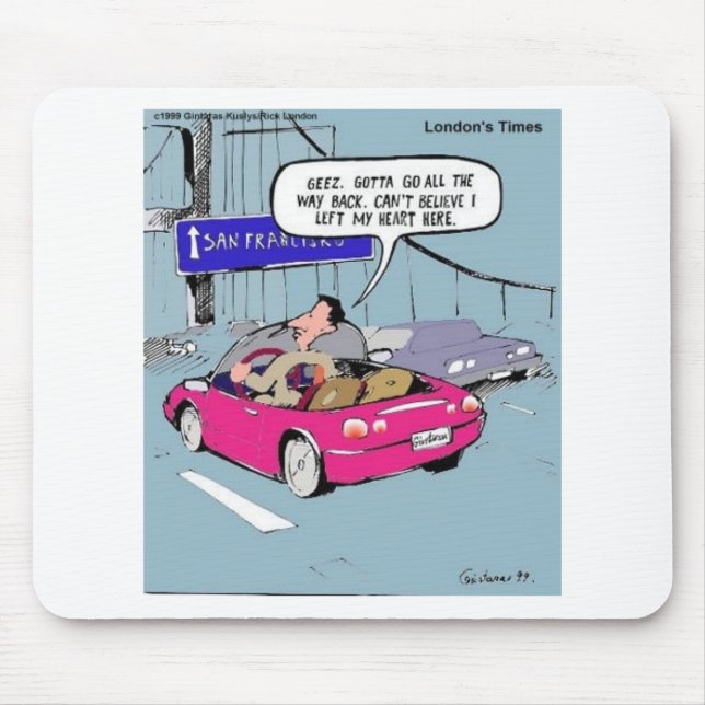 Mousepad Deixei Meu Coração Em San Francisco Presentes e Ca (Frente)