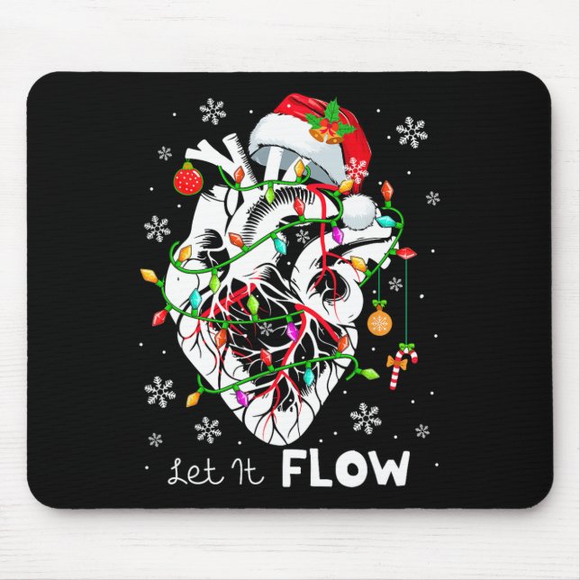Mousepad Deixem-na fluir Papais noeis de Anatomia do Natal  (Frente)