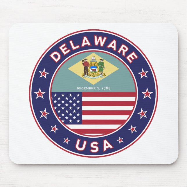 Mousepad Delaware, t-shirt Delaware, adesivo Delaware (Frente)