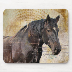 Mousepad Delicado, cavalo de esboço de A