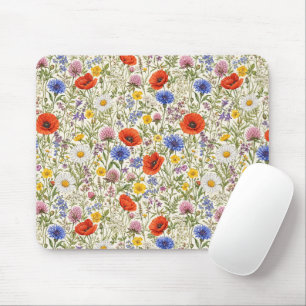 Mousepad Delicados Blooms de Prado de Flores Silvestres