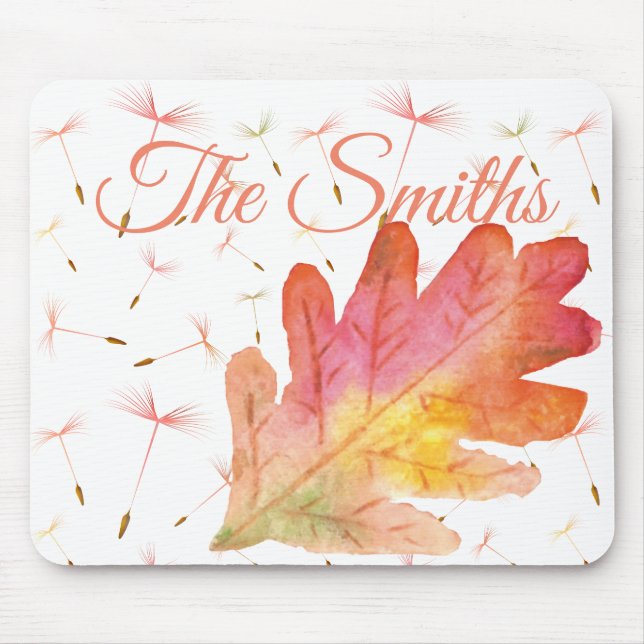 Mousepad Delicar Dandelions e Folha de outono (Frente)