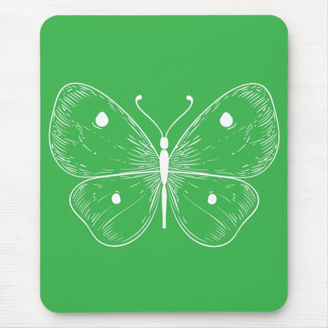 Mousepad Delicate Sketch Butterfly (Frente)