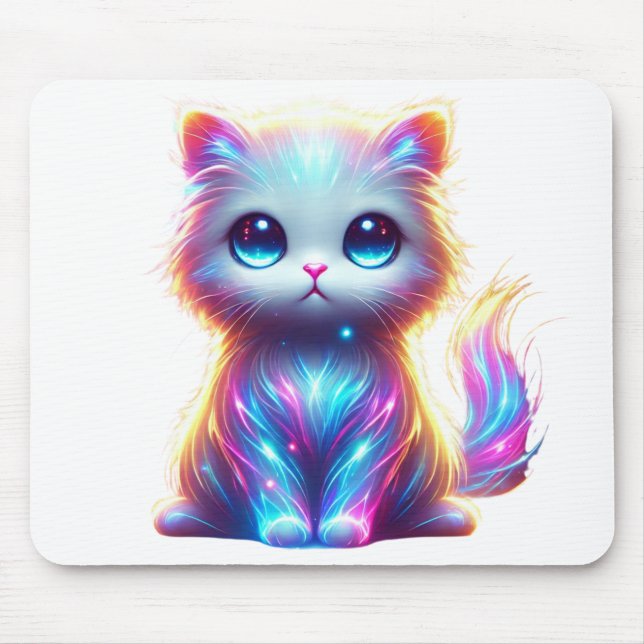 Mousepad Delícia Colorida de Gato (Frente)