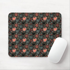 Mousepad Delícia de Flores Escuras: Padrão Floral Sem Costu