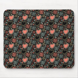 Mousepad Delícia de Flores Escuras: Padrão Floral Sem Costu