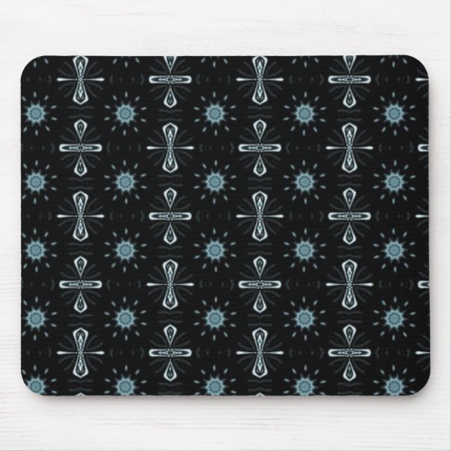 Mousepad Delícia em preto e azul (Frente)
