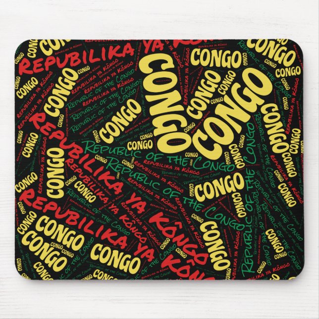 Mousepad Delícia República do Congo - Cores de Bandeira (Frente)