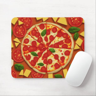 Mousepad Deliciosa pizza vegan tomato bright