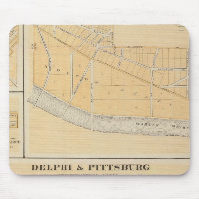 Mousepad Delphi & Pittsburg com cidades suburbanas (Frente)