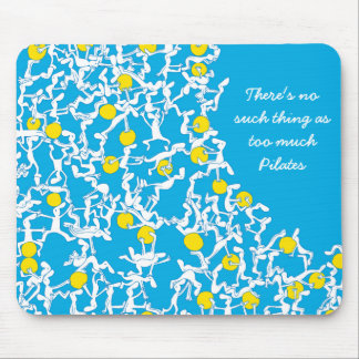 Mousepad Demasiado mousemat de Pilates, azul