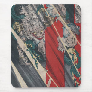 Mousepad Demónio de Ukiyo-e Yokai Ibaraki do japonês por