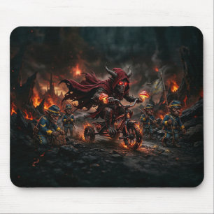 Mousepad Demônio em Triciclo com Trolls da Cavalaria dos EU