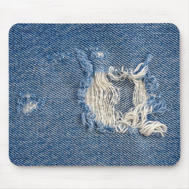 Mousepad Denim Azul Desfiado (Frente)