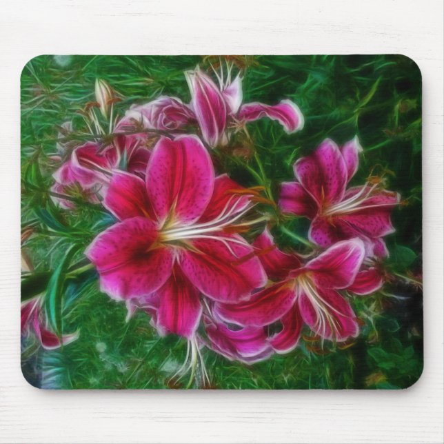 Mousepad Denman Island Lily Floral Pintura (Frente)