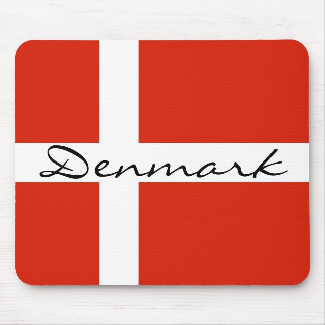 Mousepad Denmark with Dannebrog (Frente)