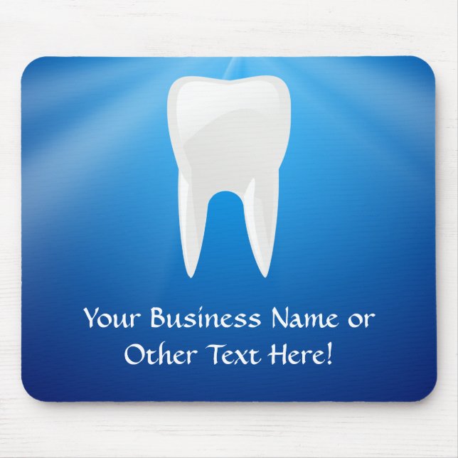 Mousepad Dente branco no fundo azul (Frente)