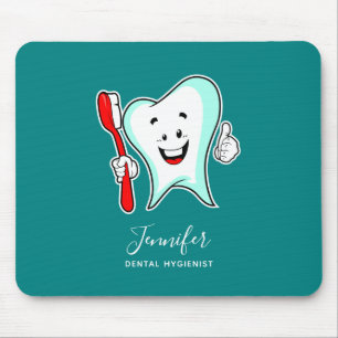 Mousepad Dente feliz com cuidado dentário