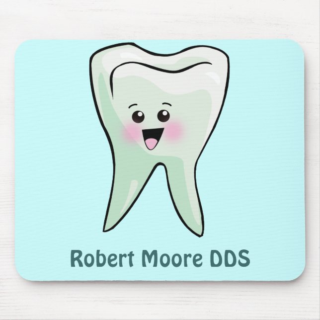 Mousepad Dente feliz personalizado (algum nome) (Frente)