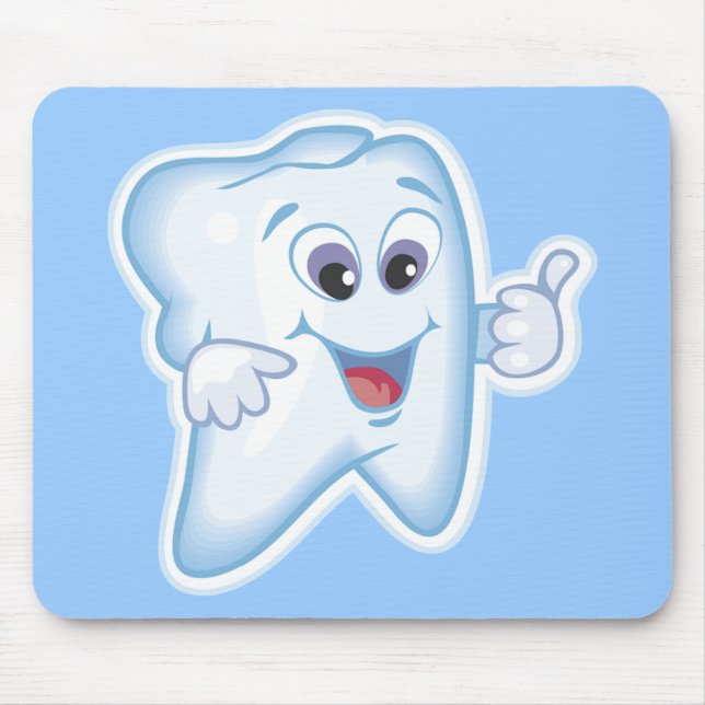 Mousepad Dente feliz saudável (Frente)