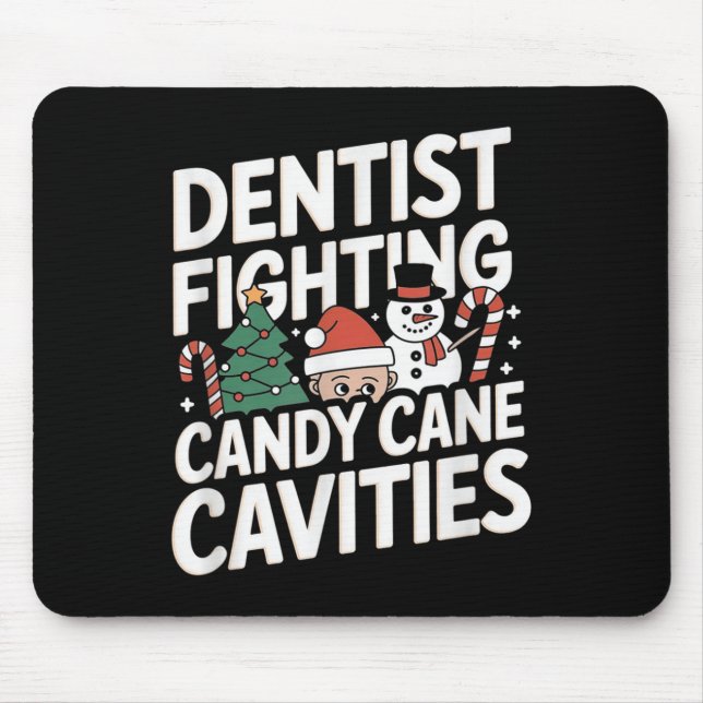 Mousepad Dentist Christmas Cavities Dental (Frente)